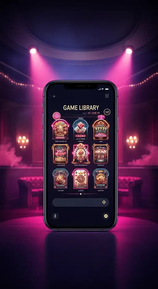 Übersicht des Nv5 Casino Spielbereichs mit Tausenden von Slot- und Tischspielikonen, die die umfangreiche Bibliothek visualisieren
